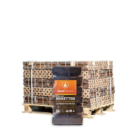 briquettes pini kay (nl) demi palette 48 sacs x 10 kg (480 kg) Briquettes Pini Kay (NL) demi-palette 48 sacs x 10 kg (480 kg)