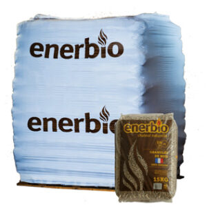Granulés de bois ENERBIO - 3 palettes - 198 sacs 2970 kg